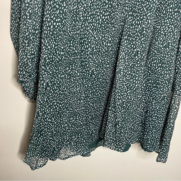 Joie Green Arctic Animal Spot Limited Edition Balloon Sleeve Dress Plus Size XXL - Picture 9 of 12